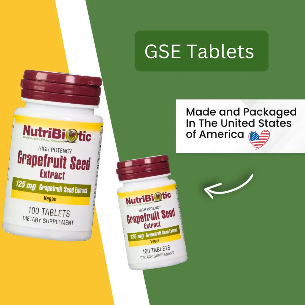 (GSE Tablets) Nutribiotic Grapefruit Seed Extract | For Immune & Digestive Health