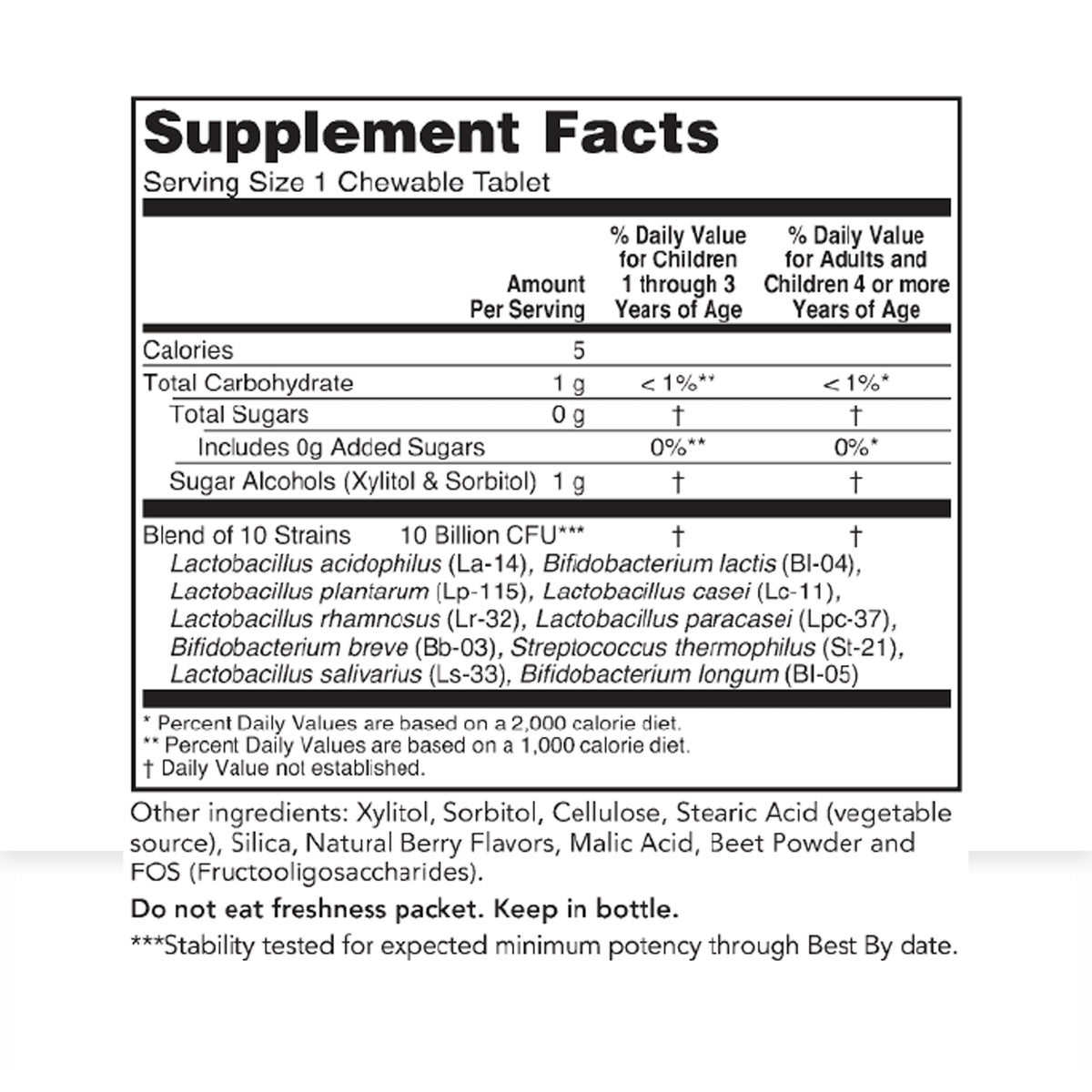 Berry Chewable Probiotics for Kids & Adults
