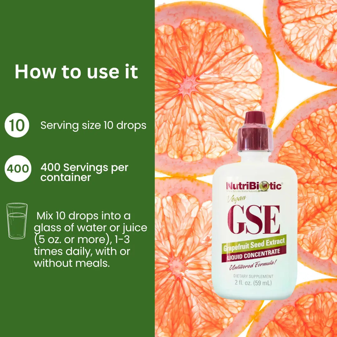 (GSE Liquid) Nutribiotic Grapefruit Seed Extract | For Immune & Digestive Health