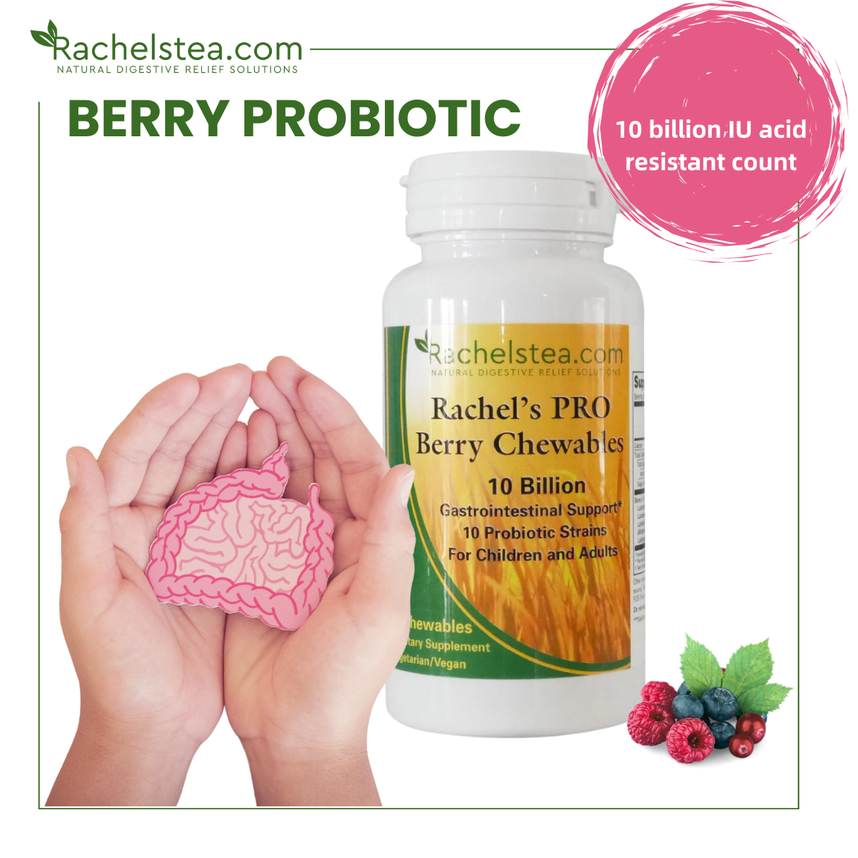 Berry Chewable Probiotics for Kids & Adults
