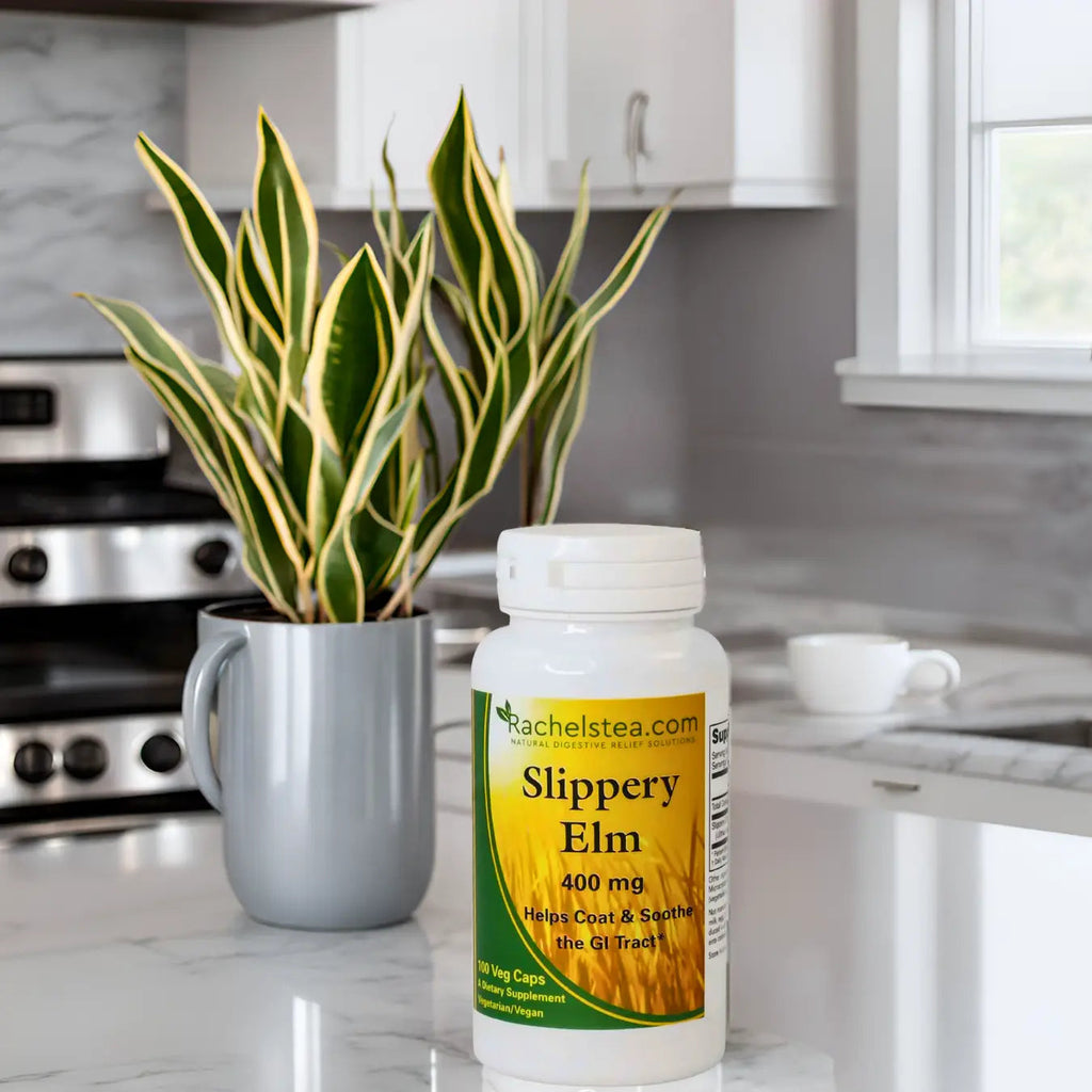 Slippery Elm Capsules for Acidic Digestion Relief & Constipation